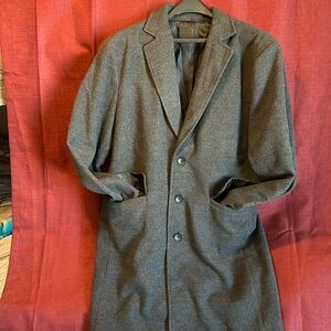 Dark Gray Wool Long Coat